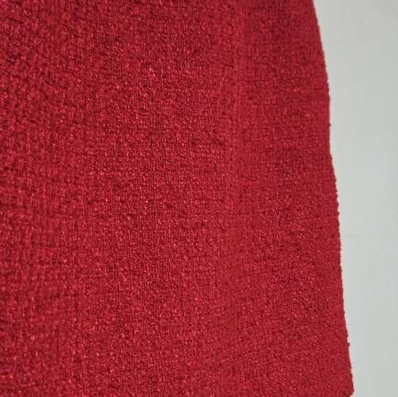 NWT Loft Boucle Tweed Red Skirt - Picture 4 of 4